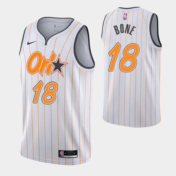 Men's Orlando Magic #18 Jordan Bone 2020-21 White NBA Edition Stitched Swingman Jersey Men's Orlando Magic #18 Jordan Bone 2020-21 White NBA Edition Stitched Swingman Jersey
